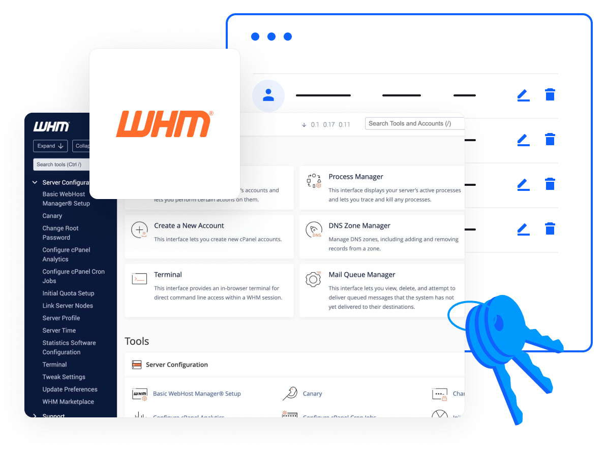 VPS Reseller con Root y WHM/cPanel ???? | Recursos Dedicados + SSH Ilimitado | Desde €29.99/mes - Control customer accounts via WHM control panel